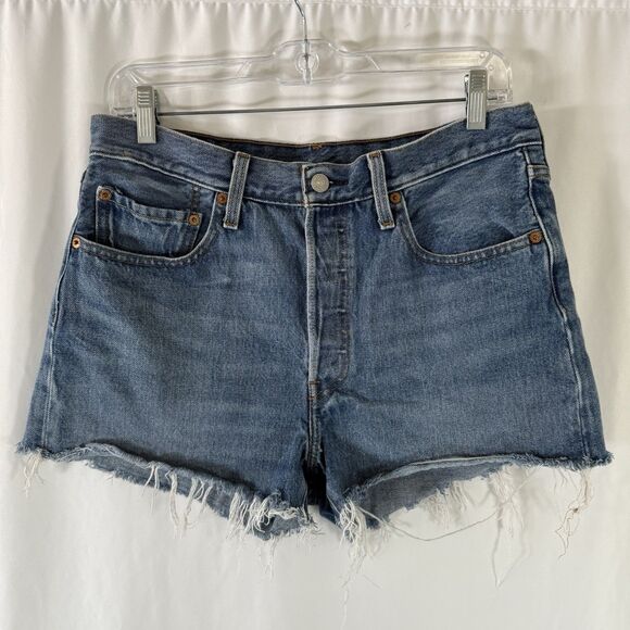 Levi's Pants - Levis 501 Jean Shorts Women's 30 Medium Wash Denim Button Fly Cut Off High Rise